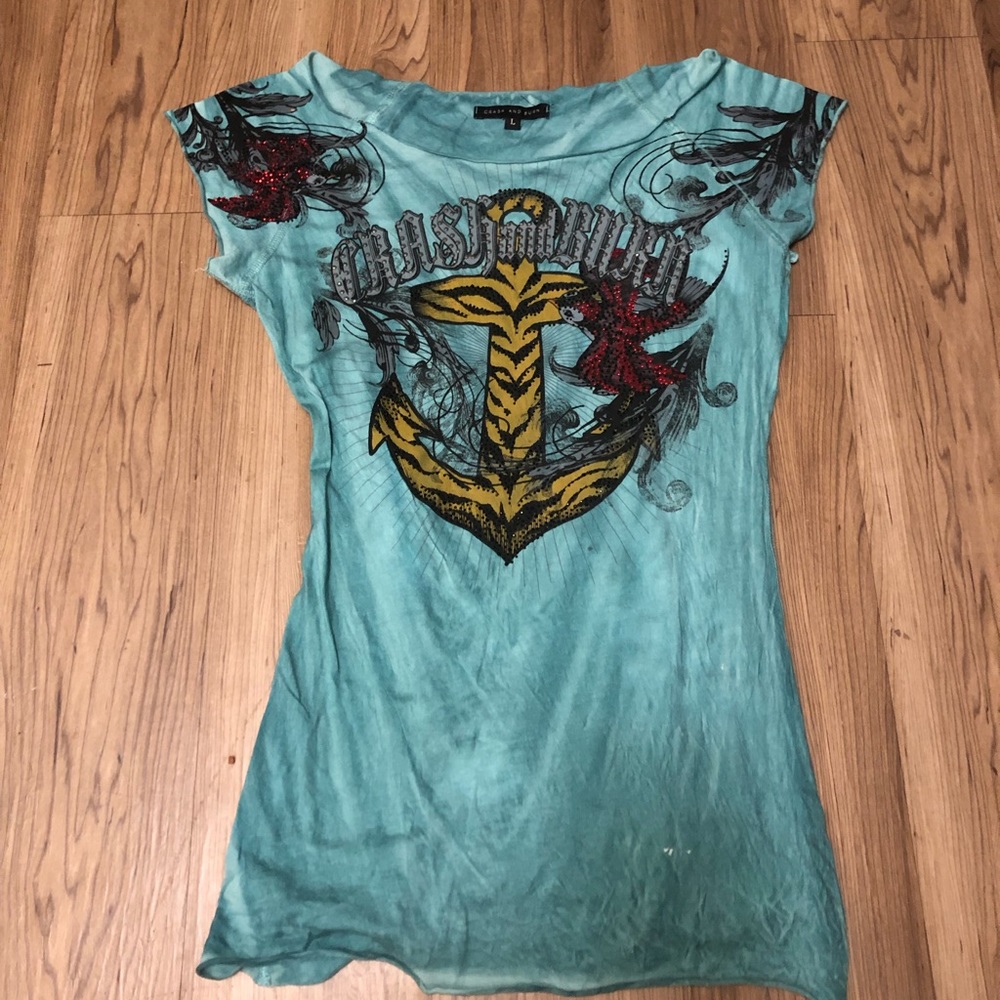 Crash and Burn Sparrows Wild Anchor T-shirt